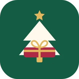 Christmas Planning app icon: a Christmas tree above a wrapped gift
