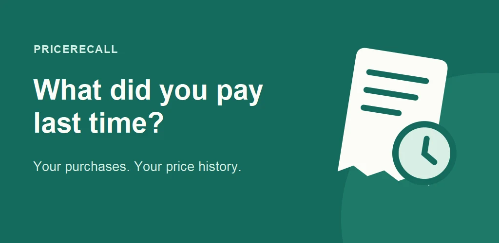 PriceRecall feature graphic